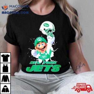 Super Mario X Nfl New York Jets Football Tshirt