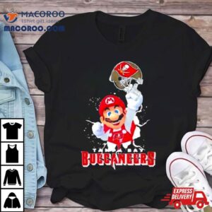 Super Mario X Nfl Tampa Bay Buccaneers Football Tshirt