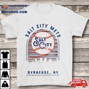 Syracuse Mets Skyline Salt City Mets Logo T Shirt