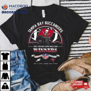 Tampa Bay Buccaneers Winners Season Nfc Super Wild Card Nfl Divisional Skyline January Raymond James Stadium Tshirt