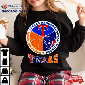 Texas Texas Rangers Texas Longhorns Houston Texans Parody Logo Tshirt