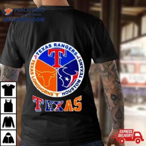 Texas Texas Rangers Texas Longhorns Houston Texans Parody Logo Tshirt