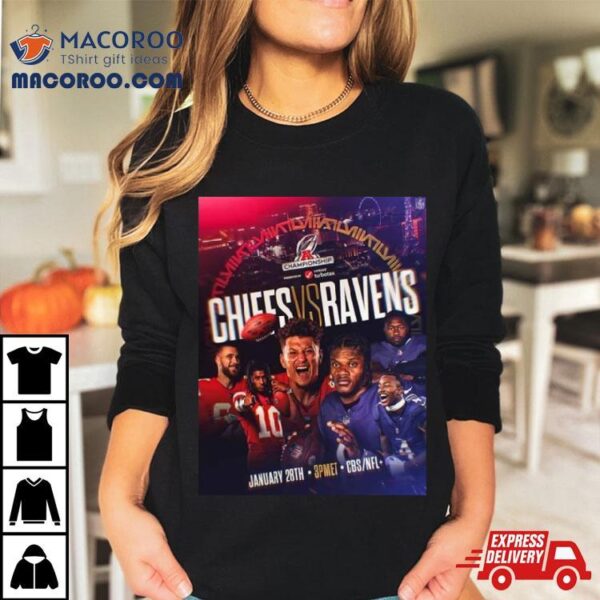 The Afc Championship Is Set Kansas City Chiefs Vs Baltimore Ravens Nfl Playoffs 2023 2024 T Shirt