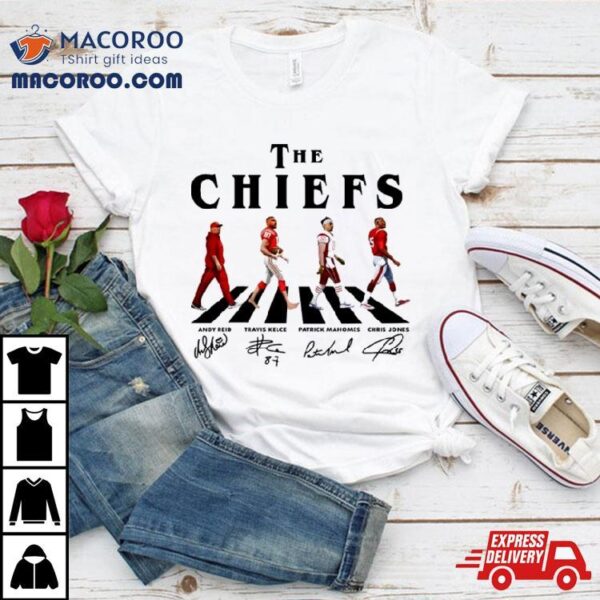 The Chiefs Kansas City Walking Abbey Road Signatures Shirt