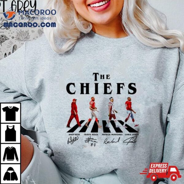 The Chiefs Kansas City Walking Abbey Road Signatures Shirt