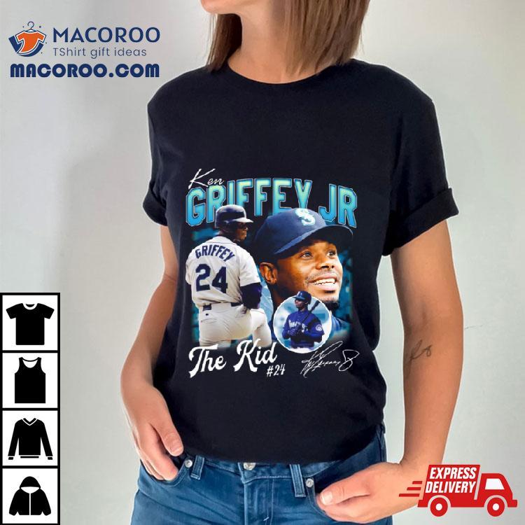 The Kid Baseball Vintage Signature Perfect Gift For Baseball Lovers Ken Griffey Jr Shirt 2 The Kid Baseball Vintage Signature Perfect Gift For Baseball Lovers Ken Griffey Jr Tshirt