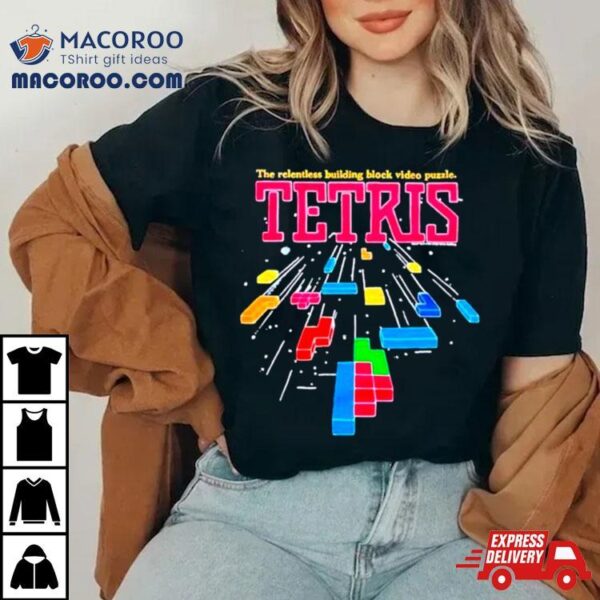 The Relentless Building Block Video Puzzle Tetris Shirt