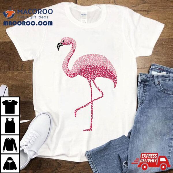 Tropical Pink Flamingo Bird Design Shirt