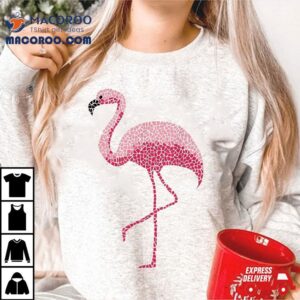 Tropical Pink Flamingo Bird Design Tshirt