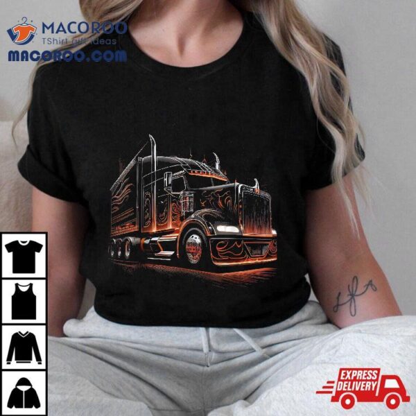 Truck Driver American Flag Trucker Shirt