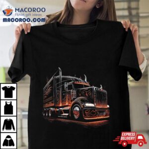 Truck Driver American Flag Trucker Tshirt