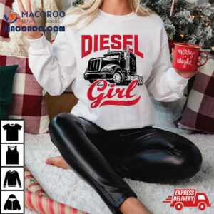 Truck Driver Trucker Semi Big Rig Diesel Girl Pink Tshirt