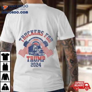 Truckers For Trump American Flag Vintage Tshirt