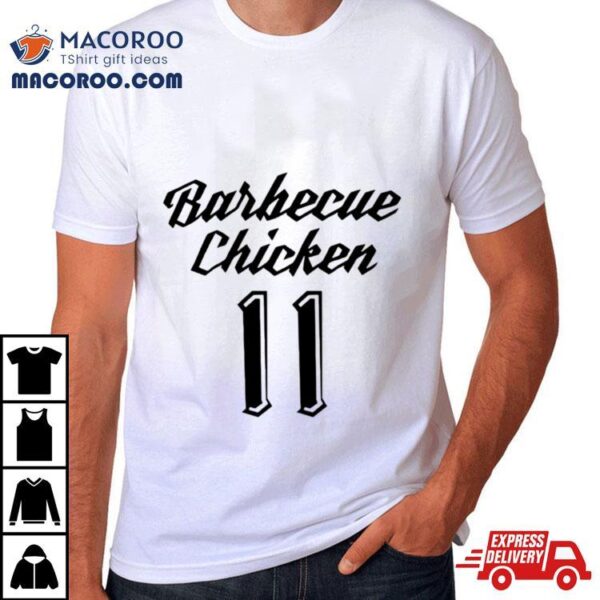 Tyler Kolek Holding Tyler Kolek Holding Barbecue Chicken 11 Shirt