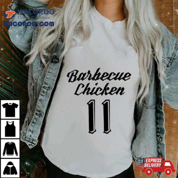 Tyler Kolek Holding Tyler Kolek Holding Barbecue Chicken 11 Shirt