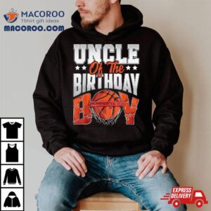 Uncle Basketball Birthday Boy Family Baller B Day Party Tshirt