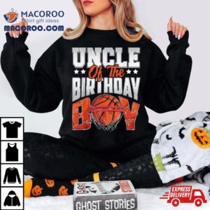 Uncle Basketball Birthday Boy Family Baller B Day Party Tshirt