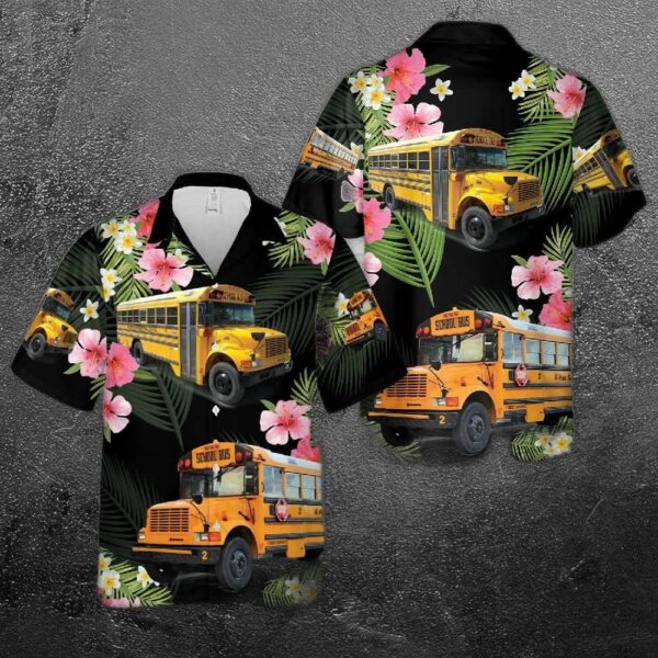 Us School Bus Hawaiian Shirt