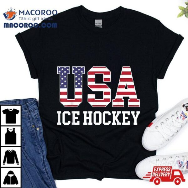 Usa Flag Hockey Player – American Ice Shirt