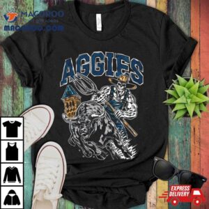 Utah State Aggies Mascot Football Skeleton Tshirt