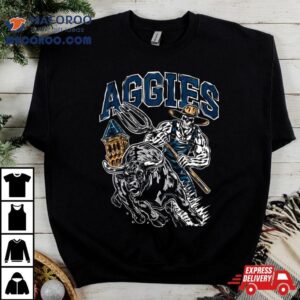 Utah State Aggies Mascot Football Skeleton Tshirt