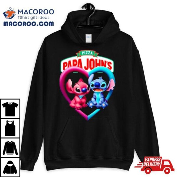Valentine Stitch Pizza Papa John’s Shirt