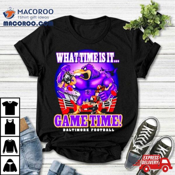 What Time Is It Game Time Baltimore Football Shirt