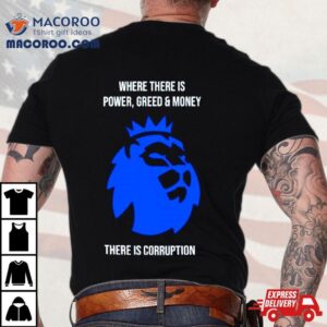 Where There Is Power Greed And Money There Is Corruption Shirt
