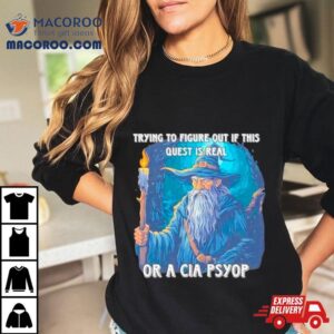 Wizard Trying To Figure Out If This Quest Is Real Or A Cia Psyop Tshirt