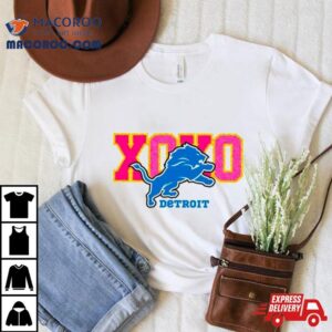 Xoxo Detroit Lions Valentines Day Logo Tshirt