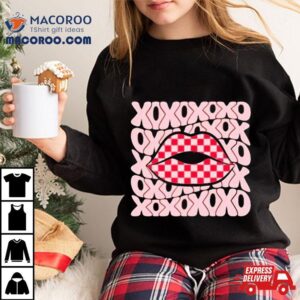 Xoxo Retro Checkered Lips Shirt