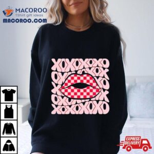 Xoxo Retro Checkered Lips Shirt