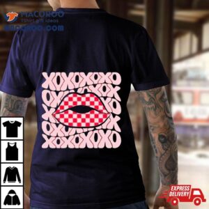 Xoxo Retro Checkered Lips Tshirt