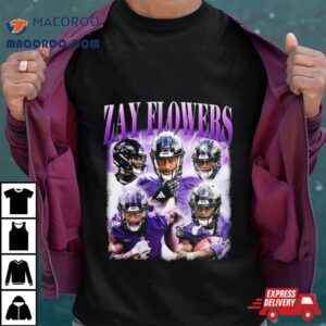 Zay Flowers Vintage Homage Bootleg Football Tshirt