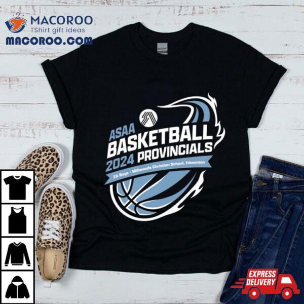 2024 Asaa Basketball Provincials 2a Boys Millwoods Christian School Shirt