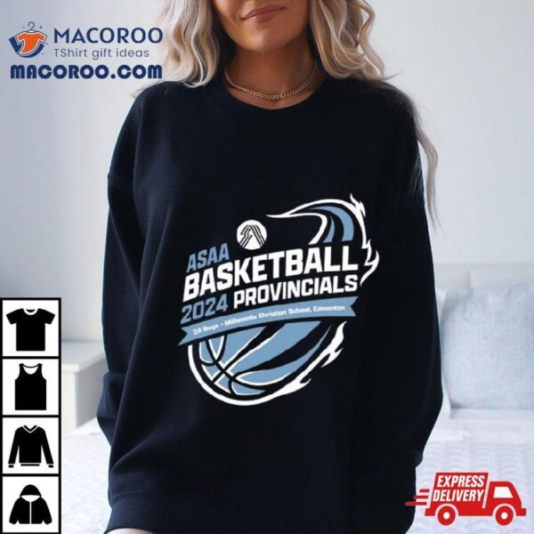 2024 Asaa Basketball Provincials 2a Boys Millwoods Christian School Shirt