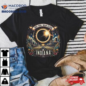 Total Solar Eclipse Indiana Vintage Style Indianapolis Eclipse Souvenir Tshirt