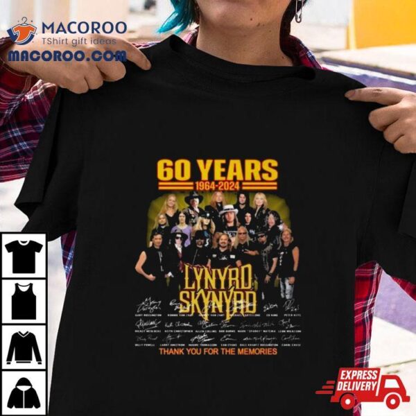 60 Years Of Memories With Lynyrd Skynyrd 1964 2024 Signatures Shirt