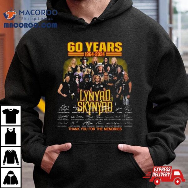 60 Years Of Memories With Lynyrd Skynyrd 1964 2024 Signatures Shirt