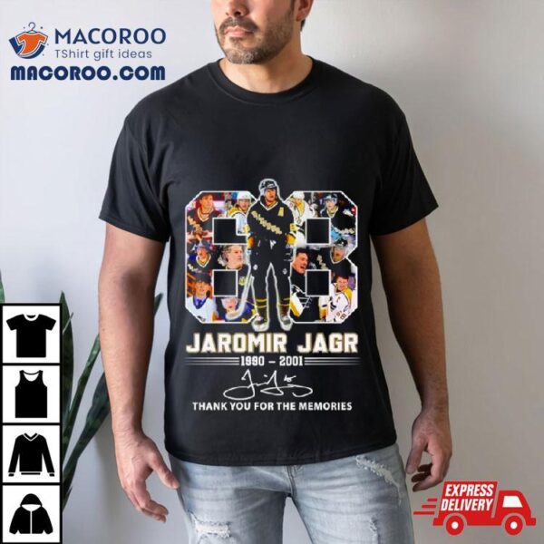 68 Jaromir Jagr 1990 2001 Thank You For The Memories Shirt