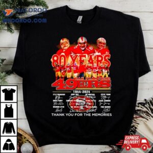 Years San Francisco Ers Thank You For The Memories Signatures Tshirt