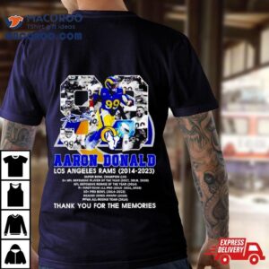 Aaron Donald Los Angeles Rams Signature Thank You For The Memories Tshirt