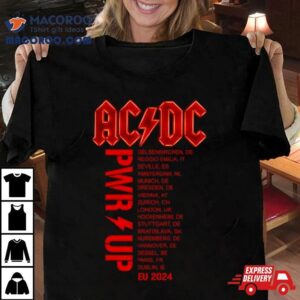 Ac Dc Band Power Up European Tour Tshirt