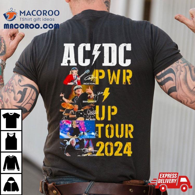 Ac Dc Pwr Up Tour 2024 Signatures Shirt Ac Dc Pwr Up Tour 2024 Signatures Shirt