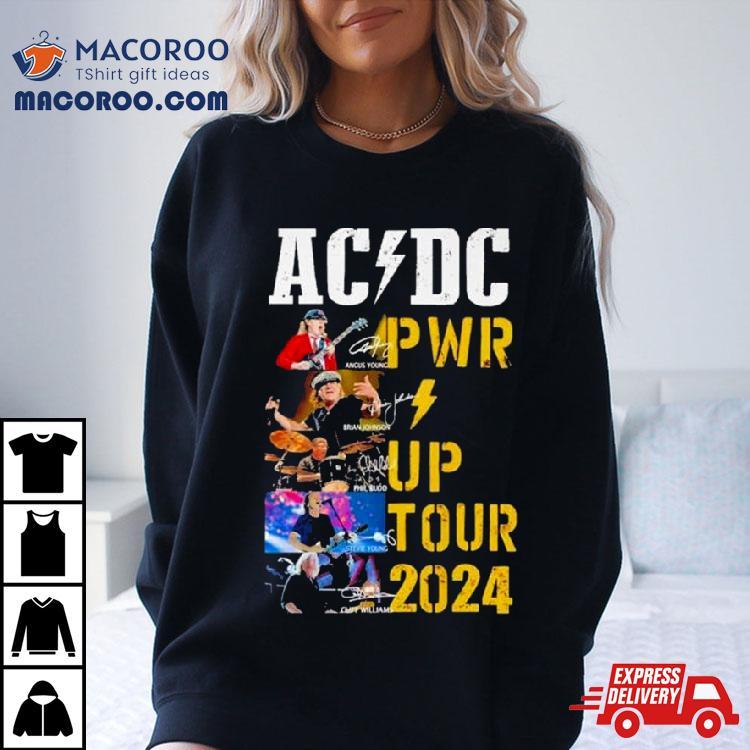Ac Dc Pwr Up Tour 2024 Signatures Shirt Ac Dc Pwr Up Tour 2024 Signatures Shirt
