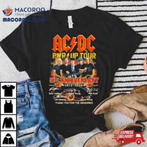 Acdc Pwr Up Tour St Anniversary Thank You For The Memories Signatures Tshirt