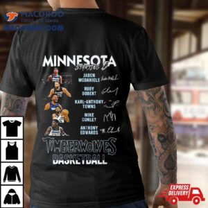 All Stars Minnesota Timberwolves Starting Basketball Signatures Tshirt