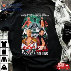 American Nightmare The Wwe World Heavyweight Champion Cody Rhodes Vs Seth Rollins Signatures Shirt
