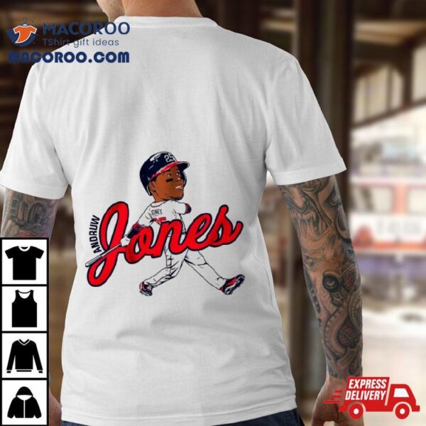 Andruw Jones Atlanta Braves Caricature Shirt