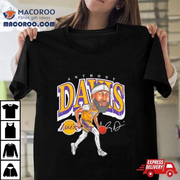 Anthony Davis Los Angeles Lakers Cartoon Signature Shirt